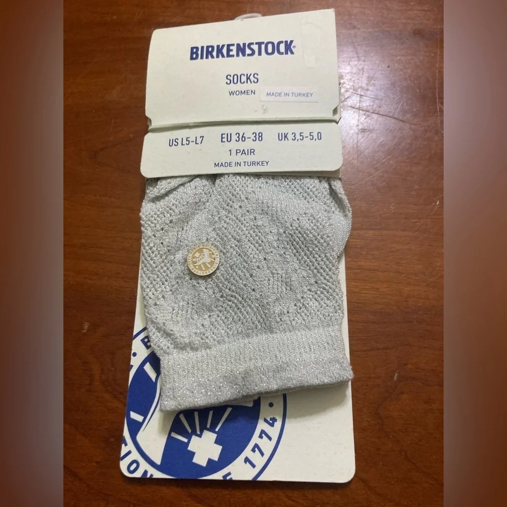 Birkenstock Women's cotton bling ajour socks. NWT. 2 sets available. Size:L5-L7